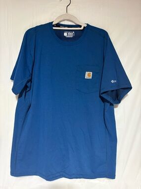 Carhartt Men's Short-Sleeve Pocket Tee in Blue